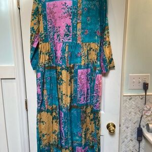 Floral Patchwork Maxi Dress